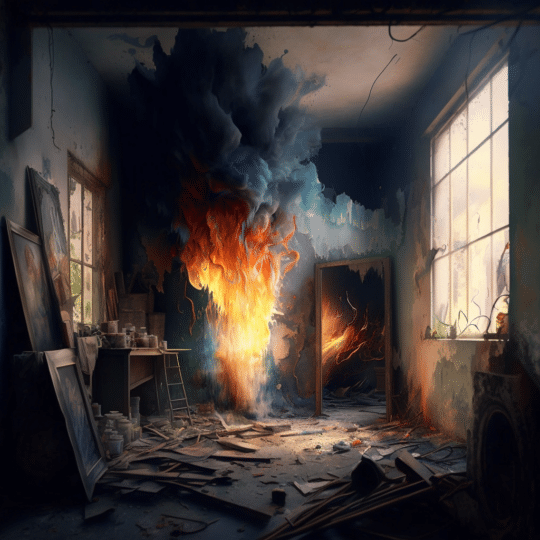 art insurance help when there is a fire
